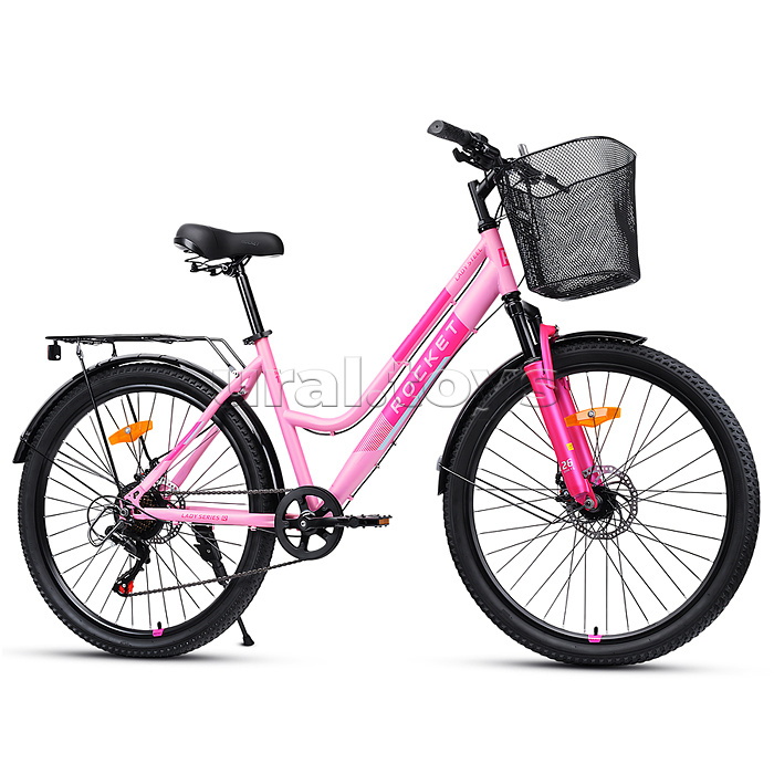 Велосипед 26" Rocket lady Steel 26, цвет розовый, размер 17"