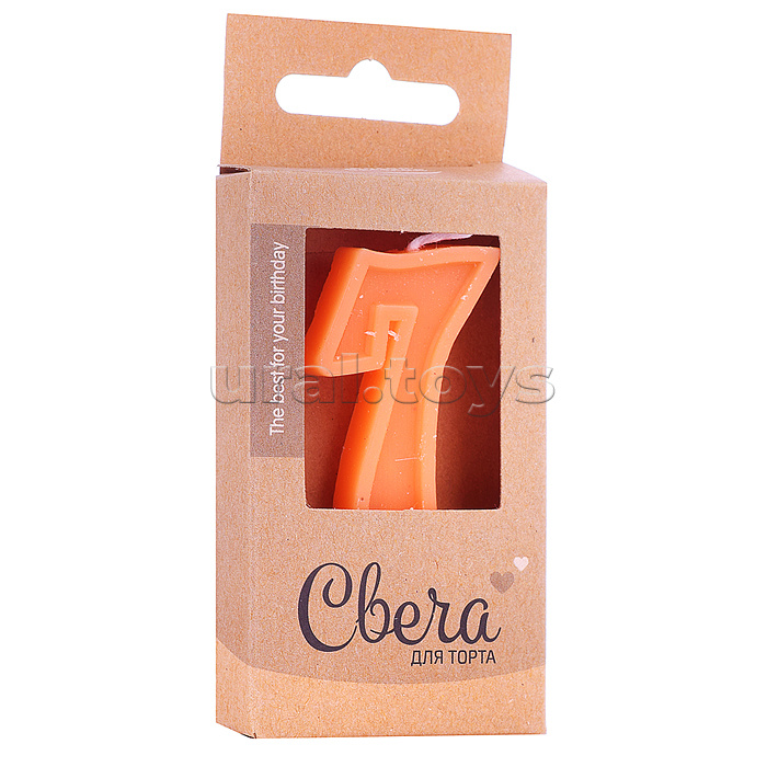 Свеча Цифра, 7 ЭКО, Шоколадное ассорти, Карамель, 3*4,5 + 3,5 см, 1 шт. с держат. Свеча Цифра, 7 ЭКО, Шоколадное ассорти, Карамель, 3*4,5 + 3,5 см, 1 шт. с держат.