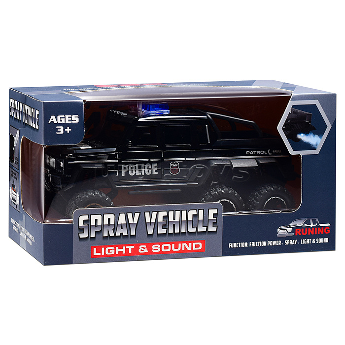Машина "Полицейский внедорожник" (свет, звук) в коробке