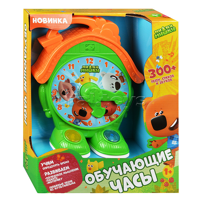 Обучающие часы "Ми-ми-мишки" (300 песен, стихов и звуков, свет, циферблат, на бат.) в коробке Обучающие часы "Ми-ми-мишки" (300 песен, стихов и звуков, свет, циферблат, на бат.) в коробке