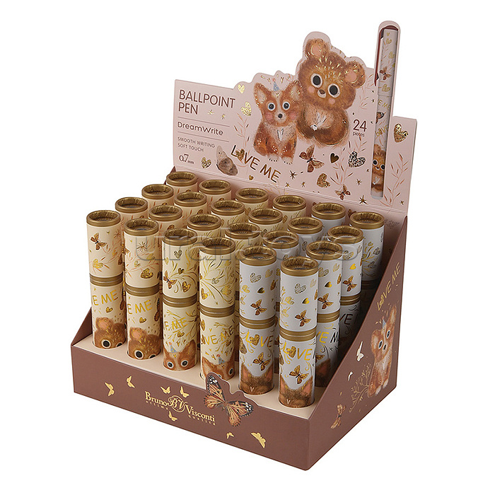 Ручка Dreamwrite "Love me. Friends" шариковая 0.7 мм, синяя, в подарочной тубе