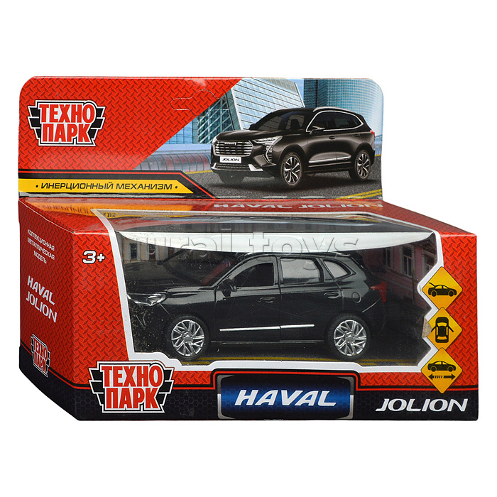 Машина металл Haval Jolion 12 см, (двери, багаж, черн,) в коробке