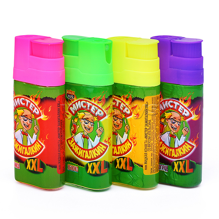 Жидкая конфета "Мистер Зажигалкин XXL" ассорти, 50 мл*20шт