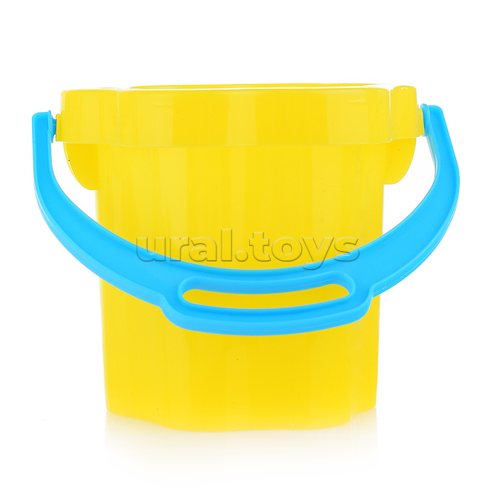 Песочный набор №106 (ведро 0,3 л, сито, совок, грабли, машинка "Бублик")