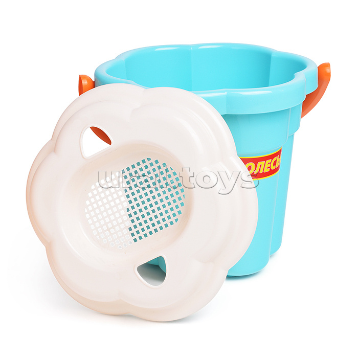 Набор №655 сафари: ведро-цветок большое, ситечко-цветок большое, лопатка №5, грабельки №5, лейка большая