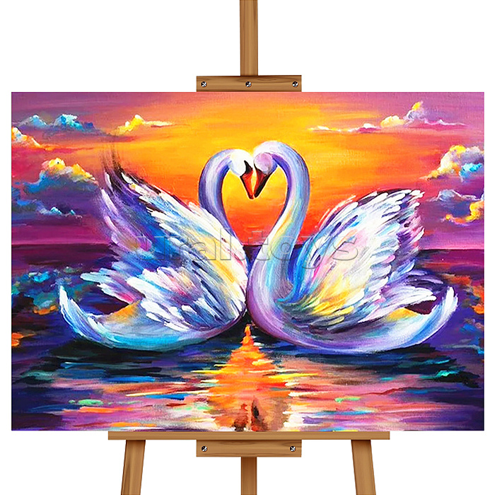 Набор для рисования "Картина по номерам 30х40см. Неразлучники"