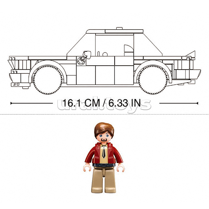 Конструктор M38-B1126 "Модельки: Ретро-автомобиль" (277 дет.) в коробке