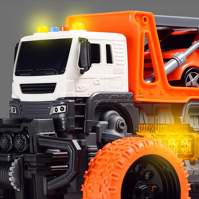 Машина "МегаСити" 1:16 (свет, звук) в коробке (цвет оранжевый)