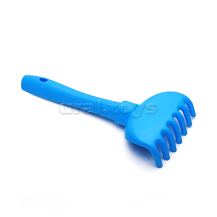 Набор №662: ведро-цветок среднее №4, сито-цветок среднее №4, лопатка №5, грабельки №5, формочки (клубника + малина)