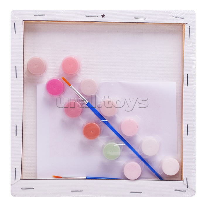 Картина по номерам "Милый кролик на качелях" 20х20см