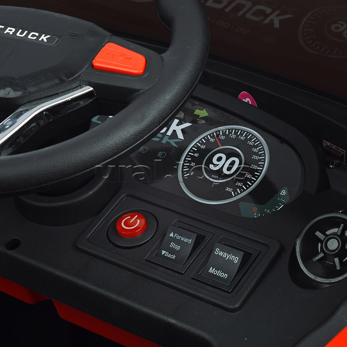 Электромобиль "Супер Трак" на аккумуляторе, с р/у управлением, в коробке (красный)