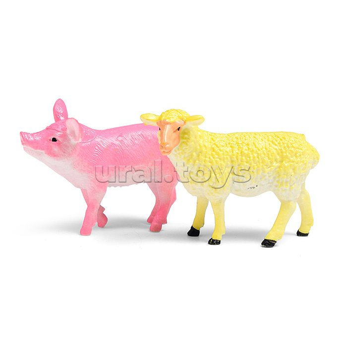 Набор животных "Счастливая ферма-4" в пакете