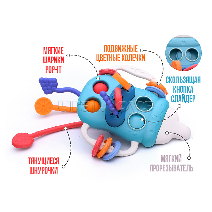 Развивающая игрушка 5 в 1 "Бутылочка" в коробке