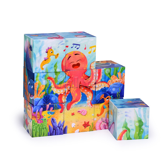 Кубики 9 шт. "В синем море" (StepKids)