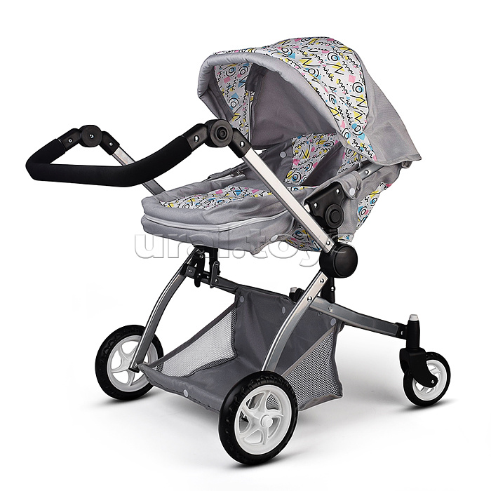 Коляская кукольная металлическая, цвет розовый