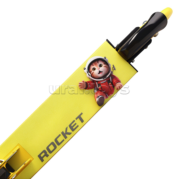 Самокат 2-х колесный ROCKET,колеса PU/ 125 мм, ABEC 7, жёлтый (в пакете)