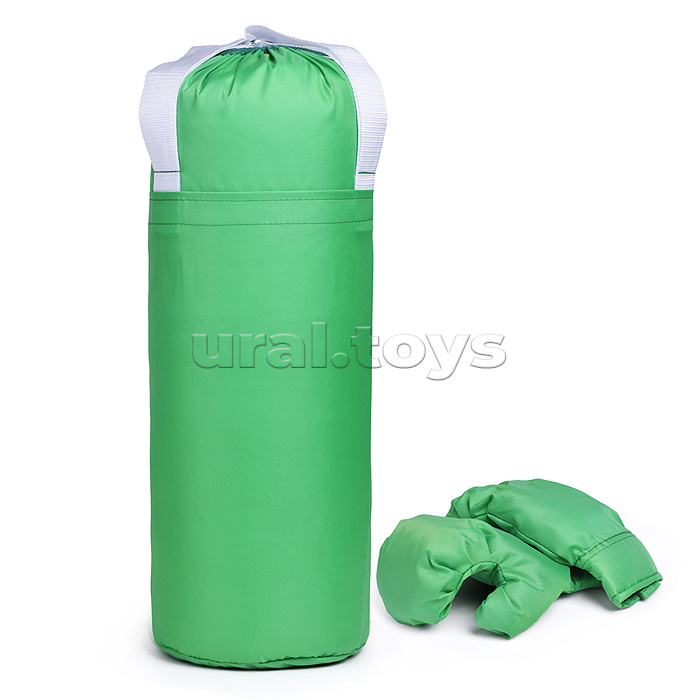 Набор детский игровой (перчатки, груша 50 см.) Оксфорд (салатовый)