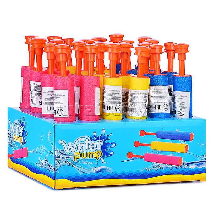 Водная пушка разноцветная, в коробке