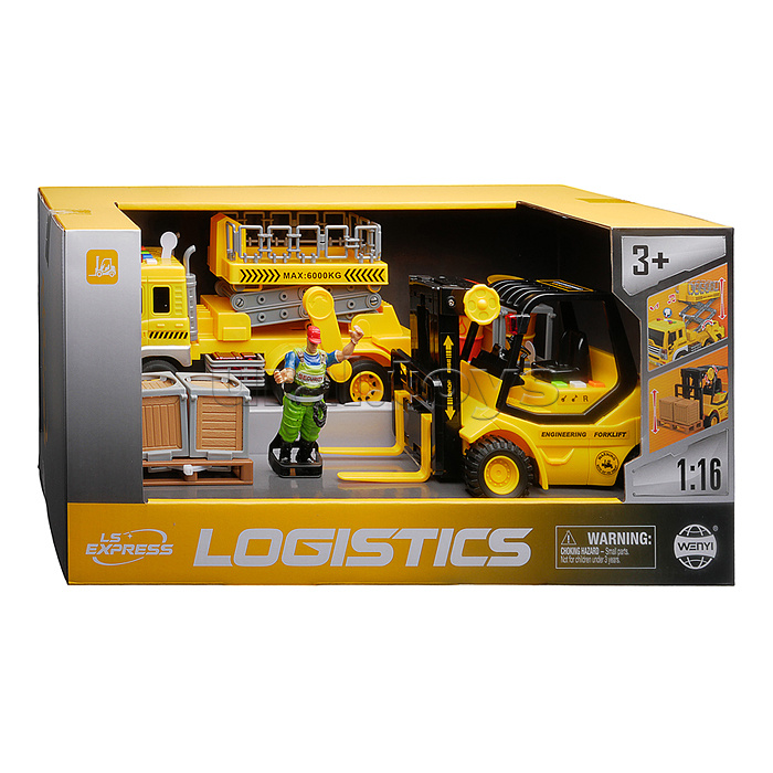 Набор машин "Строительные работы" 1:16 (свет, звук) в коробке