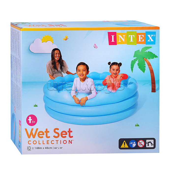 Надувной бассейн «Волна» 168*46см, от 3-х лет, 56191NP, INTEX