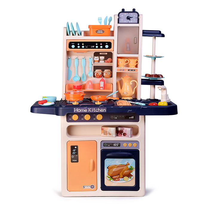 Игровой набор кухня "Давай играть" (свет, звук) 69 предметов, в коробке