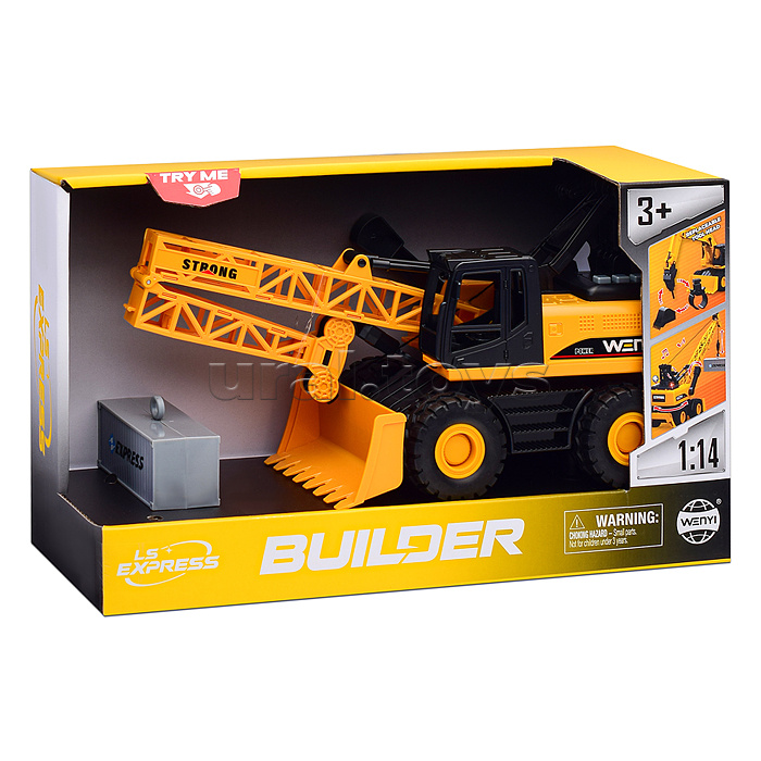 Спецтехника "Кран" 1:14 (свет, звук) в коробке