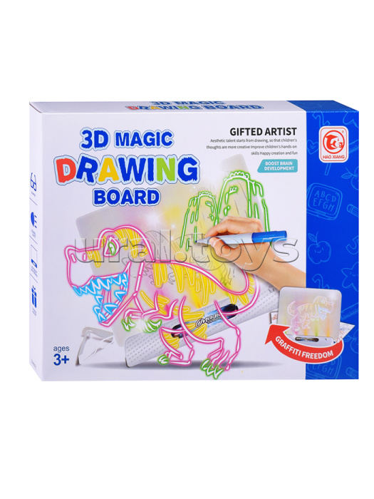 Доска для рисования 3D "Динозаврик" в коробке