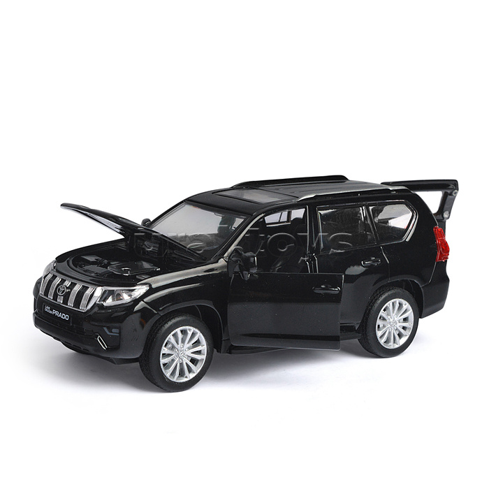 Машина металл Toyota Land Cruiser Prado 15 см, ( свет-звук, двери) инерц., в коробке