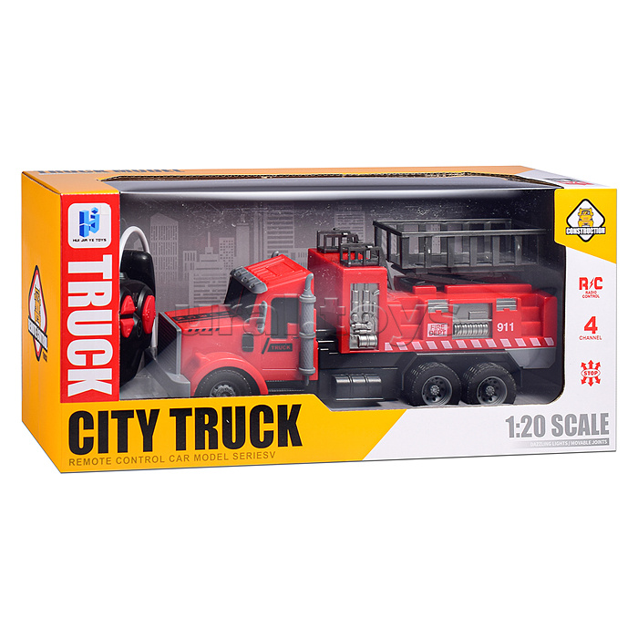 Машина "Пожарная фура" р/у, 27 MHz, в коробке