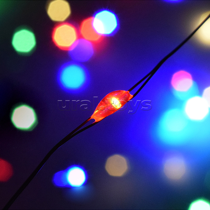 Электрогирлянда 10м, 100 ламп, цветная