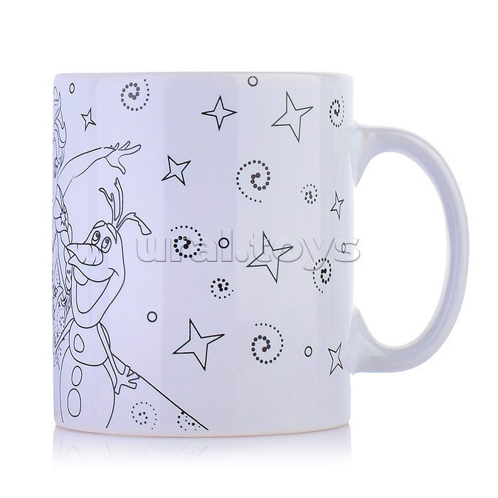 Кружка для росписи, 6 цв. "Снежная принцесса"