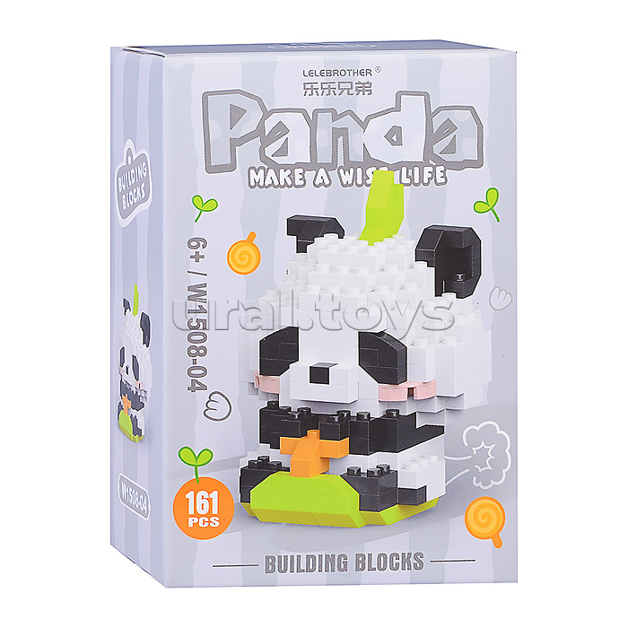 Конструктор "Панда на скейте" (161 дет.) в коробке