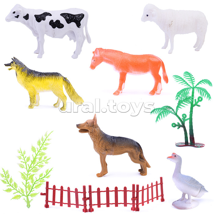 Набор домашних животных "Веселая ферма" в пакете
