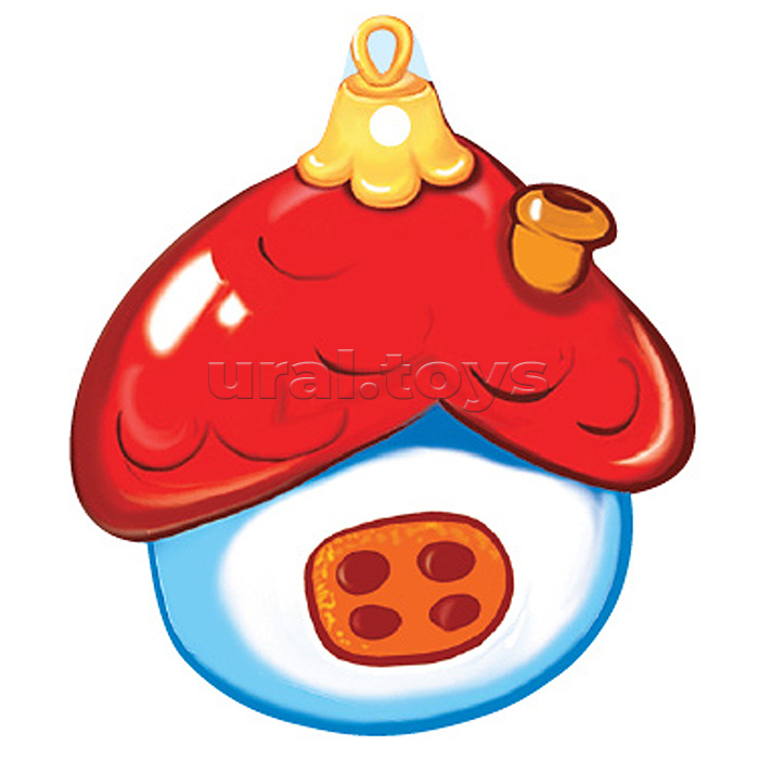 
Вырубная фигурка "Домик - новогодняя игрушка" (двухсторонняя)