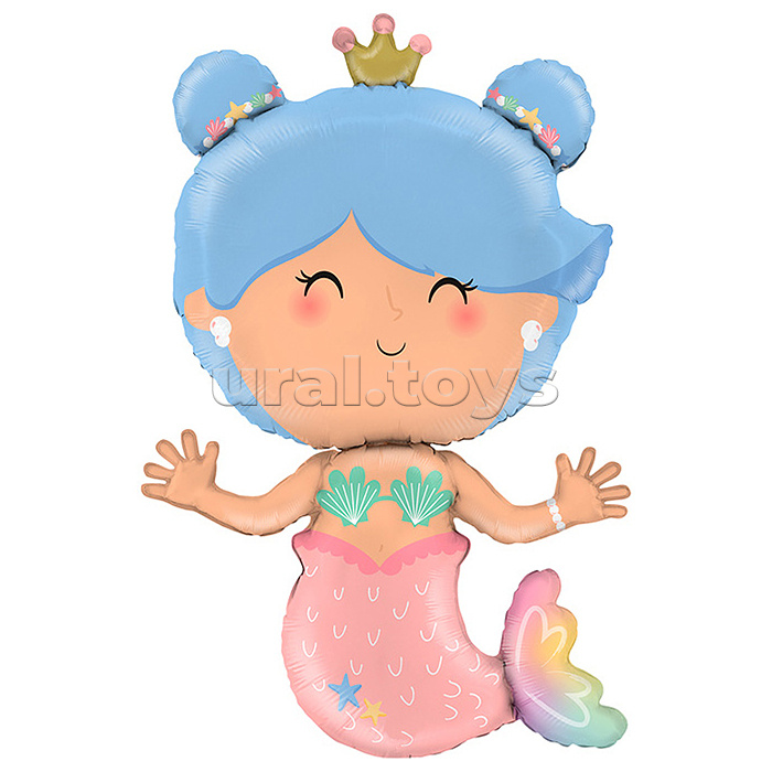 Шар (39''/99 см) Фигура, Принцесса Русалочка, 1 шт. в уп.