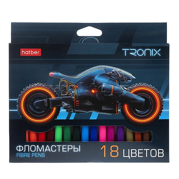 Фломастеры 18 цв. "Троникс" в картонной коробке с европодвесом