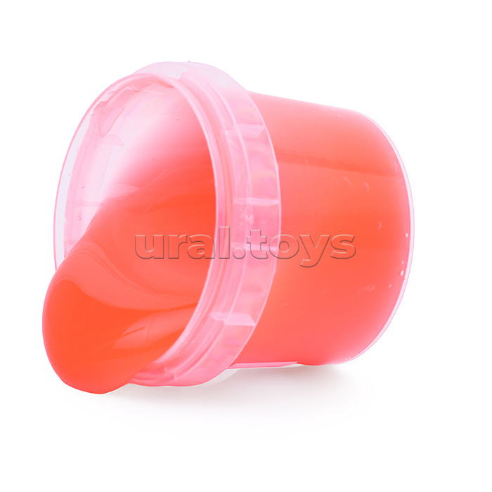 Слайм "Стекло" красный неон, 90 гр,