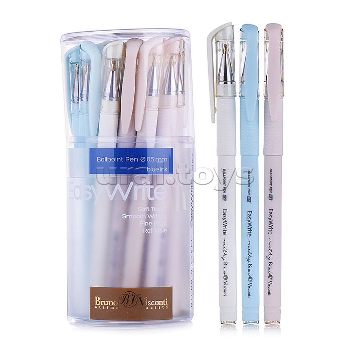 Ручка шариковая "Easywrite.Milky" 0.5 мм, синяя (3 цвета корпуса)