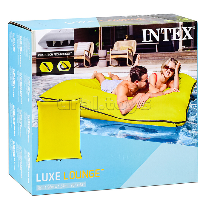 Надувной матрас «Люкс Лаунж» 198*157см, съемный чехол, боковые ручки, 56794EU, INTEX