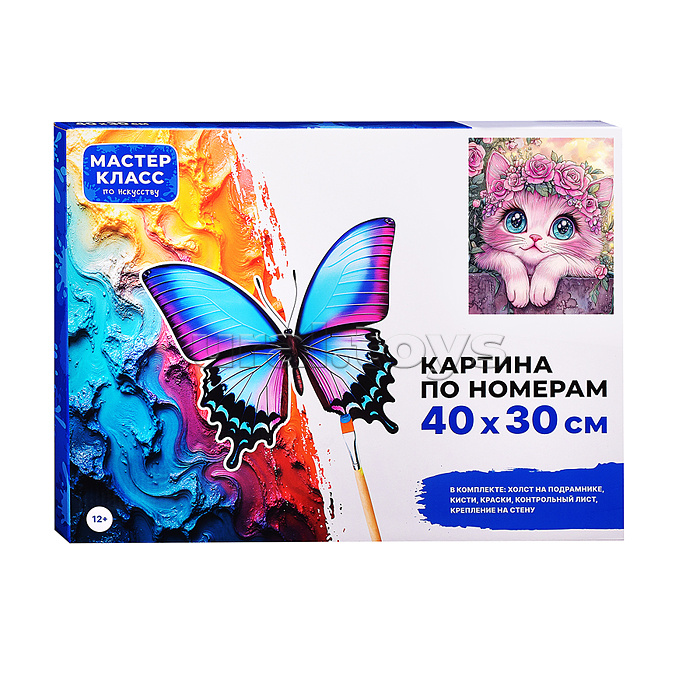 Набор для рисования "Картина по номерам 30х40 см. Котёнок"