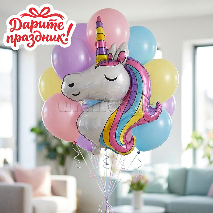 Интерьерное украшение Фигура-Шар "Единорог"