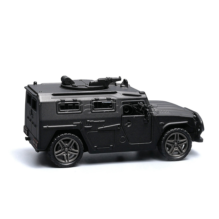 Чёрная инерционная машинка вид D die-cast , 1:32