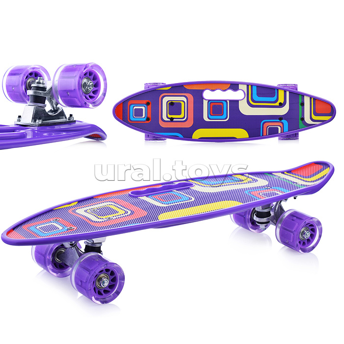 Скейт детский ROCKET 60 см, колеса PU, светятся, подшипники ABEC-7 Скейт детский ROCKET 60 см, колеса PU, светятся, подшипники ABEC-7