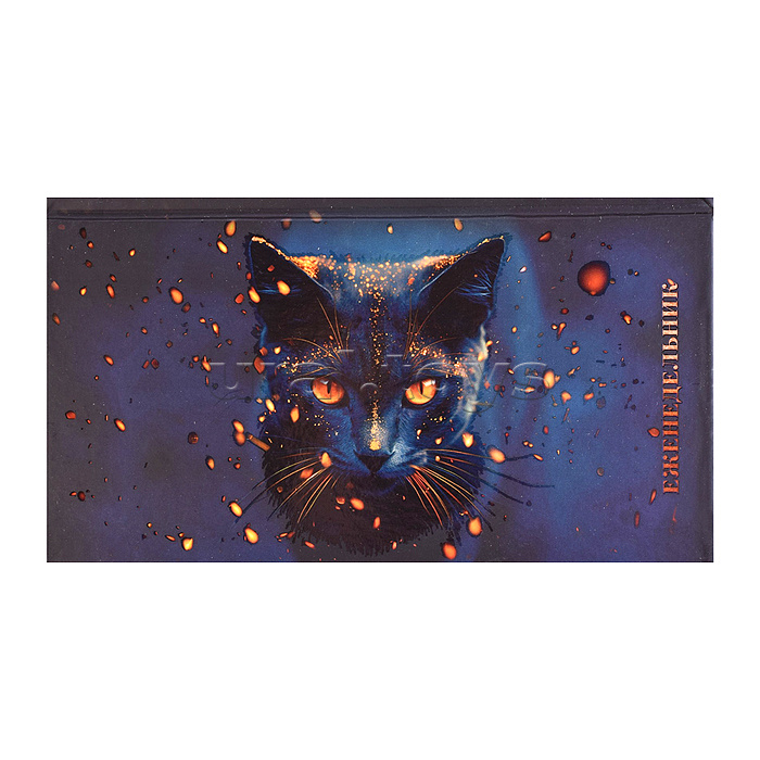 Еженедельник недатированный 64л. "Кот-Маг" 165х90 мм, твёрдый переплёт