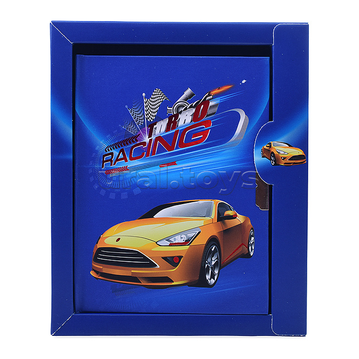 Блокнот 48 л., 15х18 см "Машинки" с замочком, линованный внутренний блок