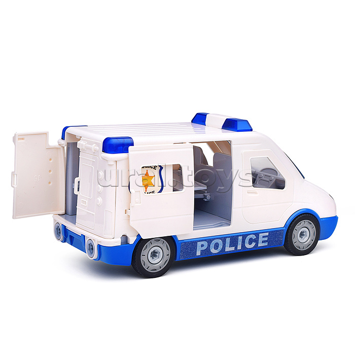 Конструктор "Полиция" с отверткой (свет,звук) в коробке