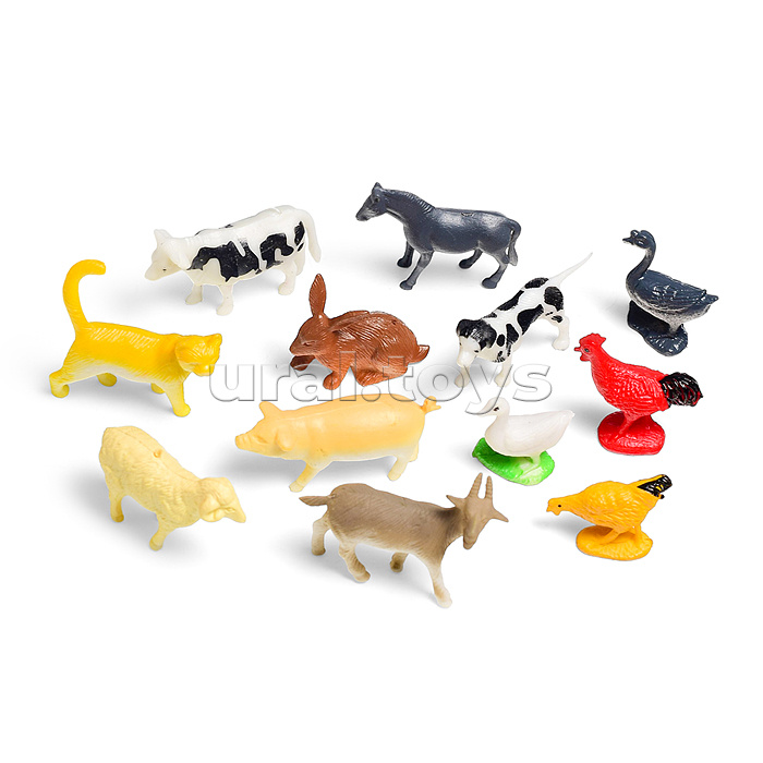 Набор животных "Веселая ферма" (в ассортименте) в пакете