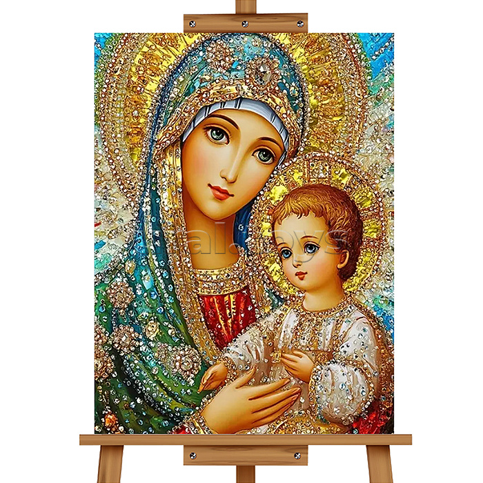 Мозаика алмазная "Икона Божией Матери" 20*30см.