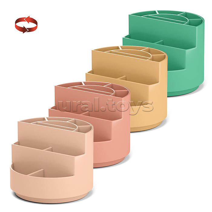 Подставка настольная вращающаяся пластиковая Mini Burger, Powder, ассорти из 4 цветов Подставка настольная вращающаяся пластиковая Mini Burger, Powder, ассорти из 4 цветов