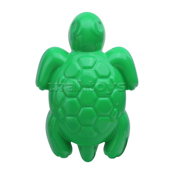 Набор №307: ведро-цветок среднее №3, ситечко-цветок среднее №3, лопатка №5, грабельки №5, формочки (краб №2 + морской конёк + ракушка №2 + черепаха)